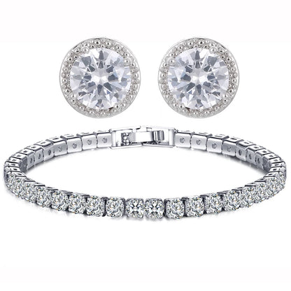 Classic Green AAA Cubic Zirconia Stud Earrings round Crystal Girl Ear Studs for Women Multicolor Fashion Jewelry Brincos AE176