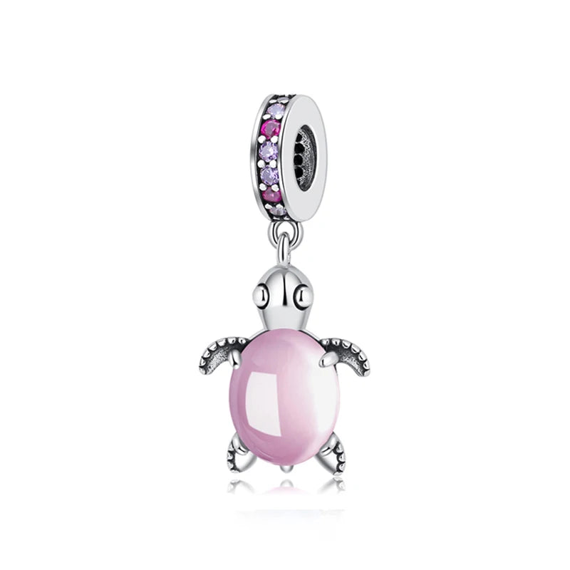 Original 925 Sterling Silver Charm Bead Love Dog Cat Paw Panda Firefly Pendant Charms Fit Bracelets Necklaces Women Jewelry