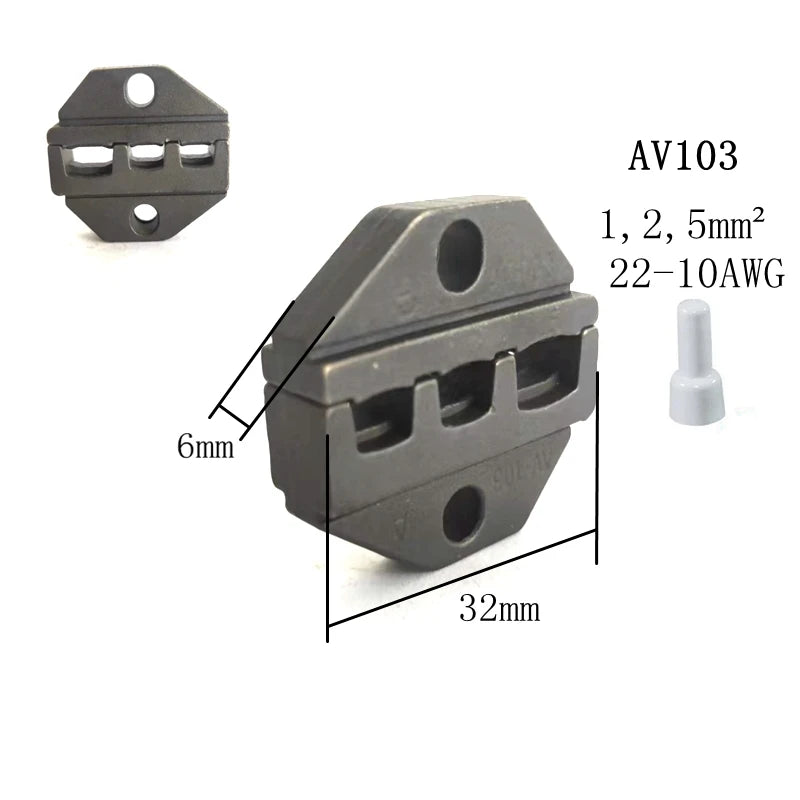 Die Sets for FSE/HS-A03B/A03C/AV10A/AV101/A10/A16WF/AV103 Crimping Plier Jaws Machine Modules Plug Spring Crimping Cap Terminals