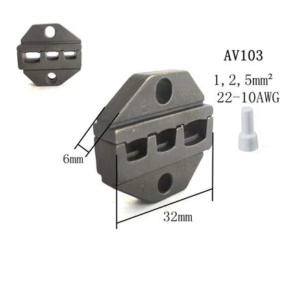 Die Sets for FSE/HS-A03B/A03C/AV10A/AV101/A10/A16WF/AV103 Crimping Plier Jaws Machine Modules Plug Spring Crimping Cap Terminals