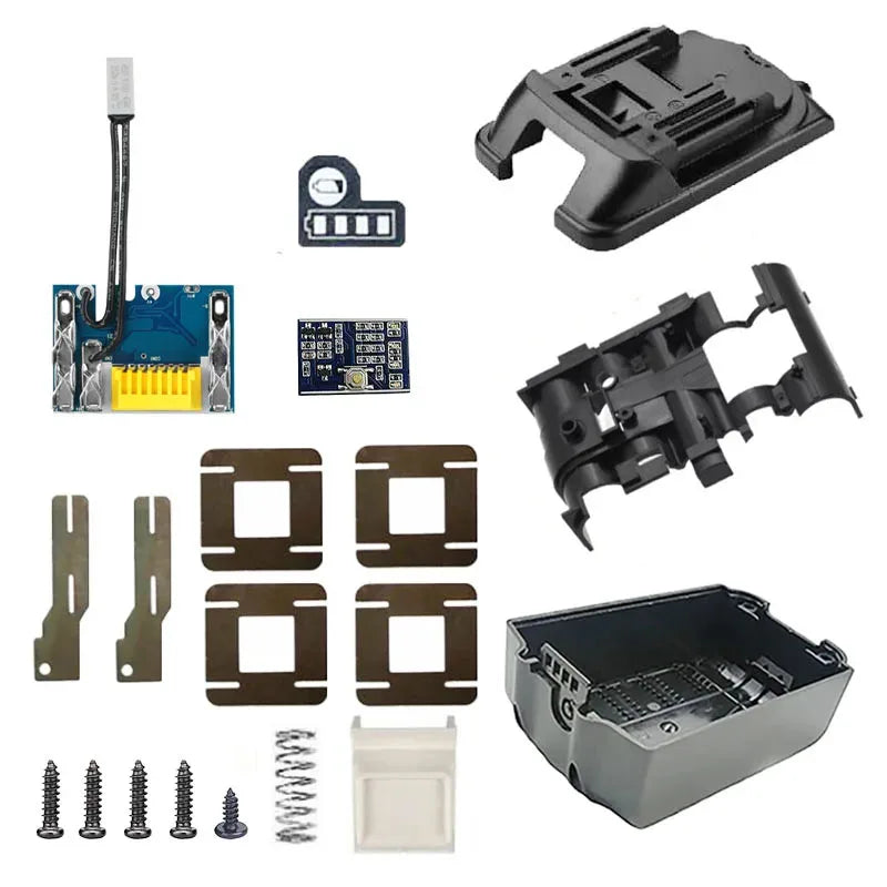 Li-Ion Battery Case Box Charging Protection Circuit Board BSM PCBA for MAKITA 18V BL1830 6.0Ah LED Lithium Ion Battery Indicator