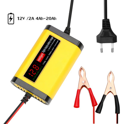 2A Intelligent Fast Power Charging 3 Stages Lead Acid AGM GEL Battery-Chargers Car Battery Charger