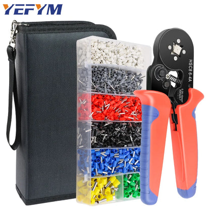 Crimping Pliers Ferrule Sleeves Tubular Terminal Tools HSC8 6-4A/6-6A/16-6 Wire Crimper Household Electrical Sets