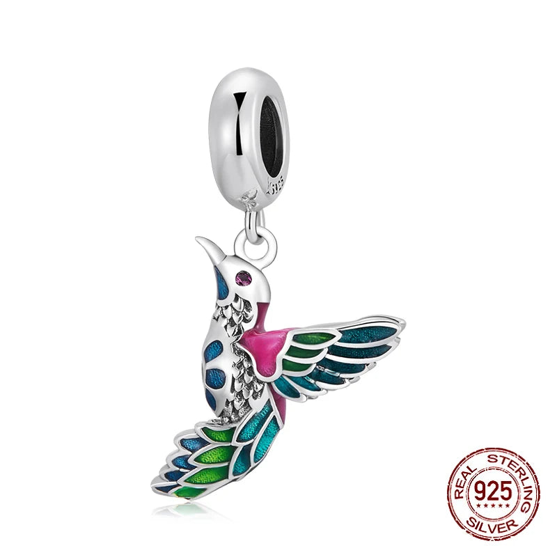 925 Sterling Silver Women Boy Girls Pet Camera Bee Charm Coffee Ladybug Beads Fit DIY Original Bracelet Pendants Jewelry
