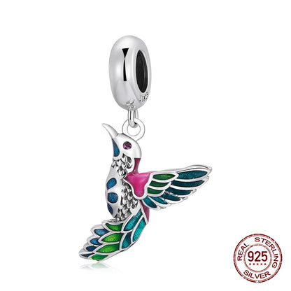 925 Sterling Silver Women Boy Girls Pet Camera Bee Charm Coffee Ladybug Beads Fit DIY Original Bracelet Pendants Jewelry