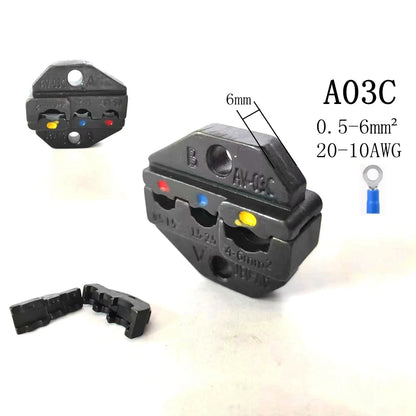 Die Sets for FSE/HS-A03B/A03C/AV10A/AV101/A10/A16WF/AV103 Crimping Plier Jaws Machine Modules Plug Spring Crimping Cap Terminals