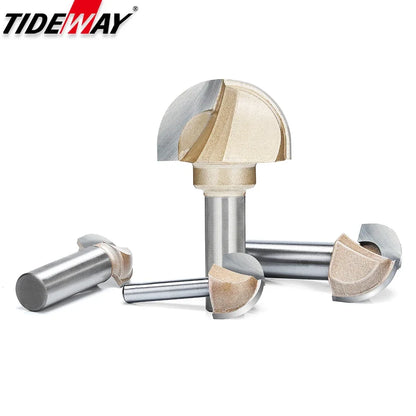Core Box round Cove Nose Bit Tungsten Carbide CNC Woodworking Groove Tools Router Bits for Wood 1/2 1/4 Shank Milling Cutter