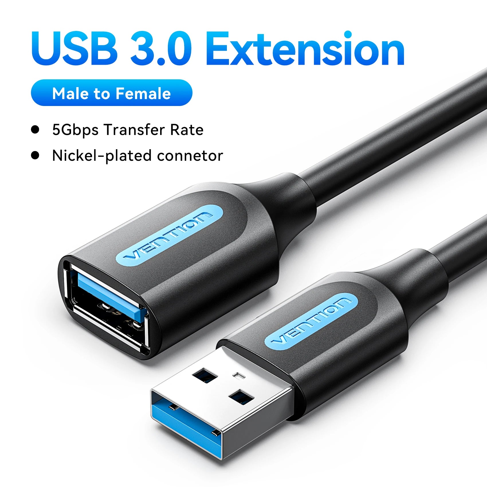 USB 3.0 Extension Cable USB 2.0 Cable USB Male to Female Data Cord for Smart TV PS4 Xbox One PC USB 3.0 Extension Cable