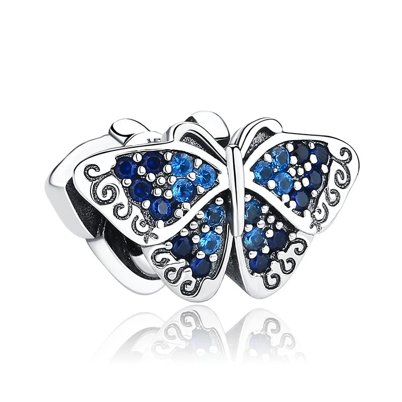 Original 925 Sterling Silver Charm Bead Love Dog Cat Paw Panda Firefly Pendant Charms Fit Bracelets Necklaces Women Jewelry