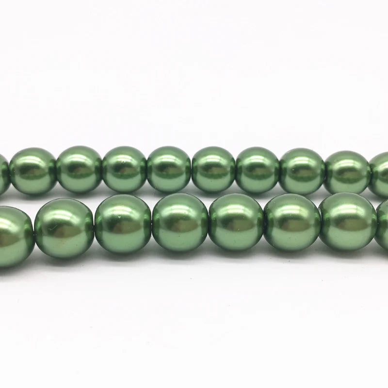 NEW 4/6/8/10Mm round Beads Loose Glass Pearl Spacer Charm Beads for Jewelry Making Diy Handmade Bracelet Accessories