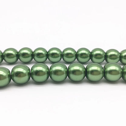 NEW 4/6/8/10Mm round Beads Loose Glass Pearl Spacer Charm Beads for Jewelry Making Diy Handmade Bracelet Accessories