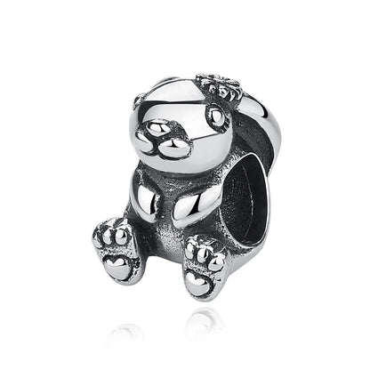 Original 925 Sterling Silver Charm Bead Love Dog Cat Paw Panda Firefly Pendant Charms Fit Bracelets Necklaces Women Jewelry