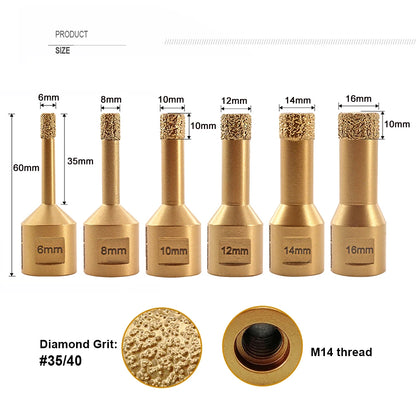 1Pc Diamond Drilling Crown Core Bits Ceramic Tile M14 Thread Hole Saw Marble Porcelain Stoneware Drill Bit Dia6-115Mm