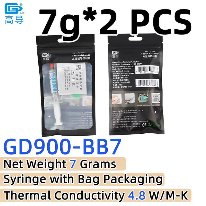Net Weight 1/3/7/15/30 Grams Gray 900 Thermal Conductive Grease Paste Plaster Heat Sink Commpound for CPU LED SSY BAS BR BX CB