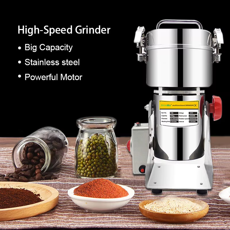 800G 700G Grains Spices Herbals Cereals Coffee Dry Food Grinder Mill Grinding Machine Gristmill Flour Powder Crusher