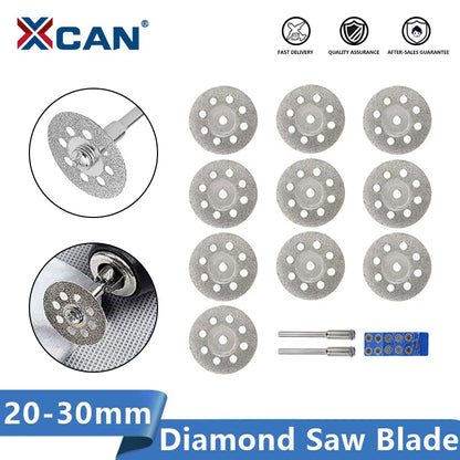 Diamond Saw Blade Diamond Cut off Disc for Dremel Rotary Tools 20Mm 22Mm 25Mm 30Mm with Mandrel Mini Cutting Disc