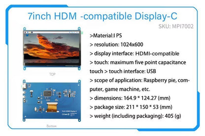 2.4/2.8/3.2/3.5/5/7/10.1 Inch Touch LCD Display Module Support for Raspberry Pi 3B+ 4 B