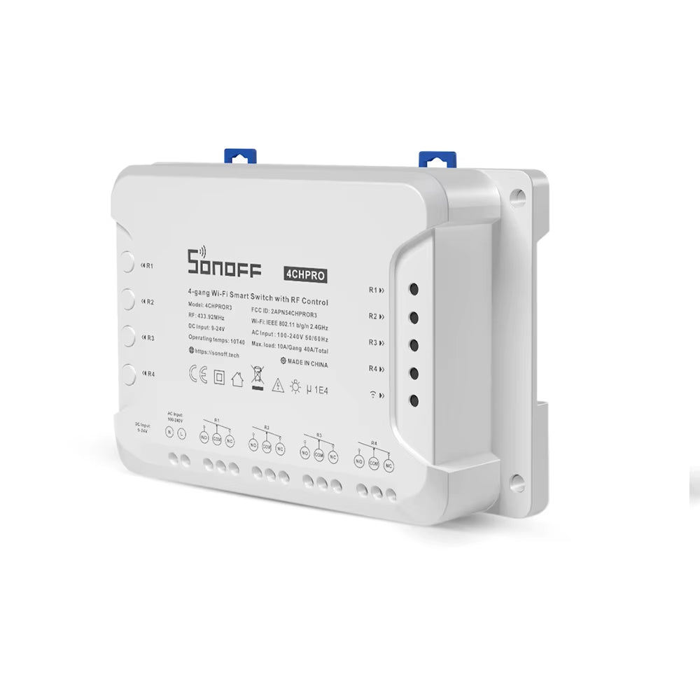 4CH PRO R3 Wifi Smart Switch Inter Lock Inching Lock Mode DIY Timer Switch via Ewelink APP Work with Alexa Google Home