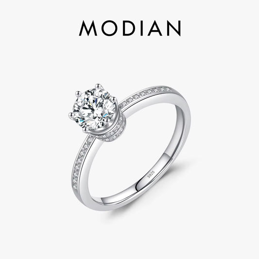 2024 NEW Design Fashion Jewelry Luxury Women Engagement Ring 925 Sterling Silver 5A Zircon Wedding Crown Rings
