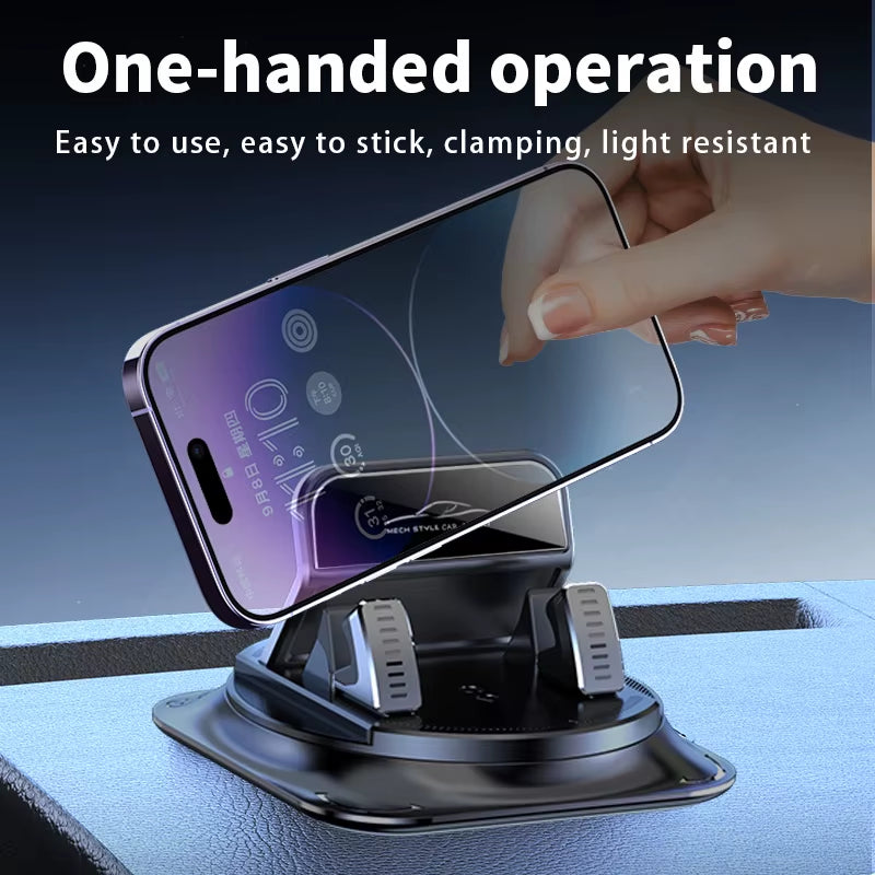 Car Phone Holder with Stable and Anti-Slip Design for Dashboard and Table Use,With Rotatable Landscape and Portrait Adjustment