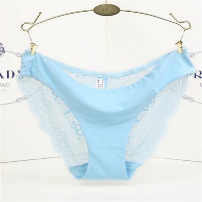 14 Colors Women'S Invisible Underwear Spandex Crotch Intimate Women Sexy Lace Black Floral Panties Seamless Panty