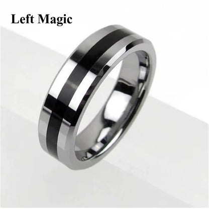 1 Pcs Hot Strong Magnetic Magic Ring Silver and Black Magician Ring Coin Magic Magic Tricks for Magic Show Close up Magic B1024