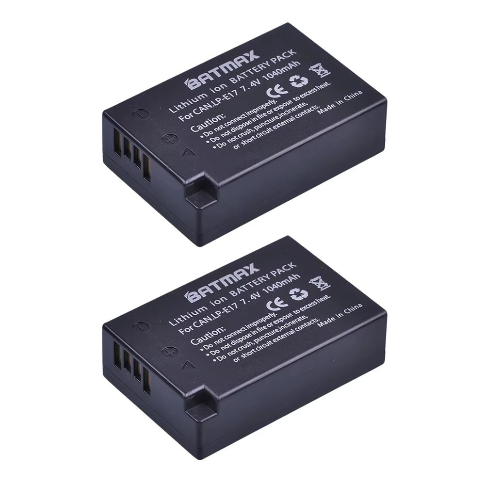 1040Mah LP-E17 LP E17 Camera Battery + LCD Dual USB Charger for Canon EOS M3 M5 M6 750D 760D T6I T6S 800D 8000D Kiss X8I