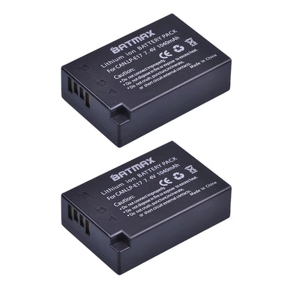 1040Mah LP-E17 LP E17 Camera Battery + LCD Dual USB Charger for Canon EOS M3 M5 M6 750D 760D T6I T6S 800D 8000D Kiss X8I