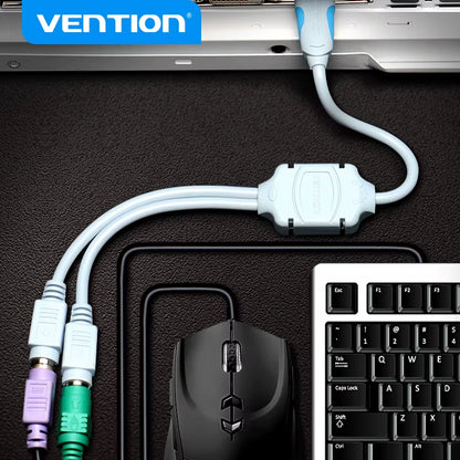 USB to PS2 Converter Cable USB Male to PS/2 Female Adapter USB Extension Cable for Keyboard Mouse Scanner PS2 USB Cable