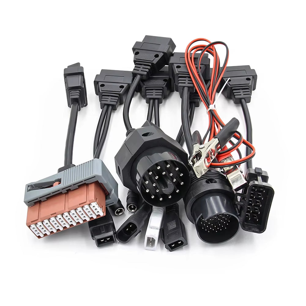 Full Set 8 Pcs Car Truck Converter for Scania 16Pin Male to Female OBD 2 OBD2 Car Auto Connector Extension Cable
