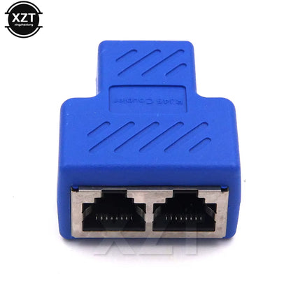 1 to 2 Ways Network LAN Cable Ethernet Female Cat6 RJ45 Splitter Connector Adapter UTP Cat7 5E Conector Switch Adapters Coupler
