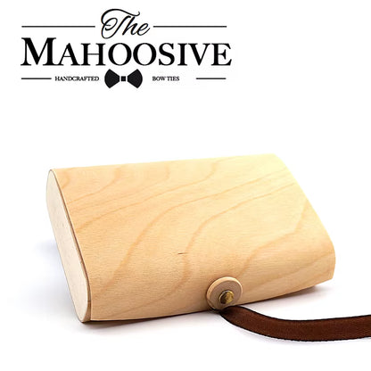 Mahoosive Bow Ties Wood Boxes Organizer Natural Wood Boxes with Lid Golden Lock Wood Boxes for Gifts Caja Madera Wooden Boxes