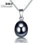 Natural Freshwater Pearl Pendant Necklace Women Simple Fashion 925Sterling Silver High Jewelry Gift for Mother Hot Sale