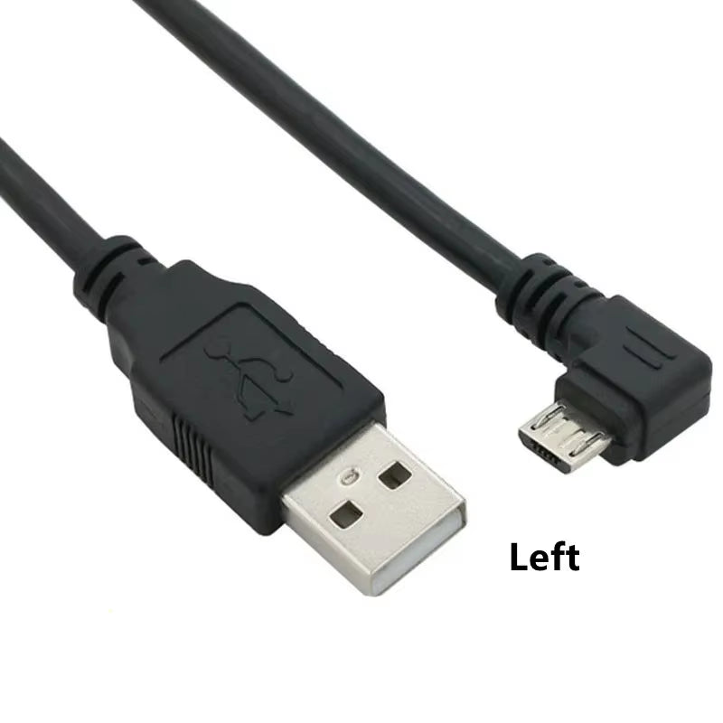 Up & down & Left & Right Angled 90 Degree USB Micro USB Male to USB Male Data Charge Connector Cable 25Cm 50Cm for Tablet 5Ft 1M