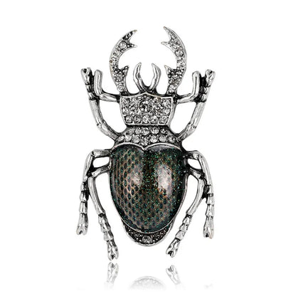 New Vintage Jewelry Beetle Brooches for Women Kids Enamel Green Purple Animal Insects Brooch Jewelry