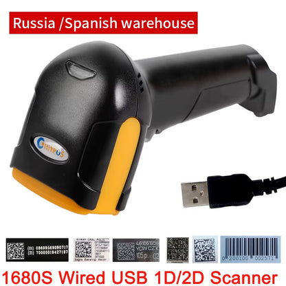 1D/2D Supermarket Handhel Barcode Bar Code Scanner Reader QR PDF417 Bluetooth 2.4G Wireless &Wired USB Platform