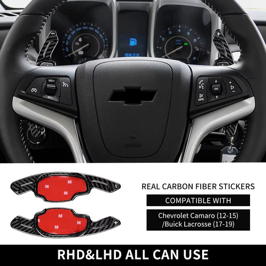 Carbon Fiber Car Steering Wheel Shifter Paddle Suitable for Chevrolet Camaro Corvette C7 2016 2017 2018 2019 Car Accessories