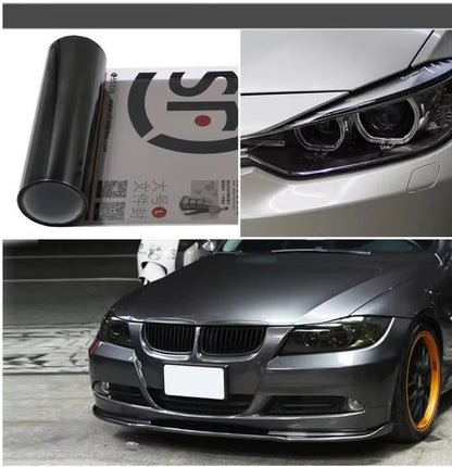 PVC Car Headlight Lamp Film Fog Lamp Sticker Car Headlight Tailing Moulding Foil Self-Adhesive Car Accessories