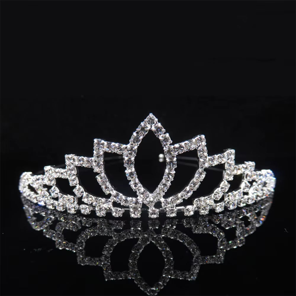 Princess Crystal Tiaras and Crowns Headband Kid Girls Love Bridal Prom Crown Wedding Party Accessiories Hair Jewelry
