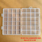 1Pcs Square Transparent Plastic Storage Box Case 10/24 Slot Adjustable for Pills Jewelry Beads Earring Case Organizer