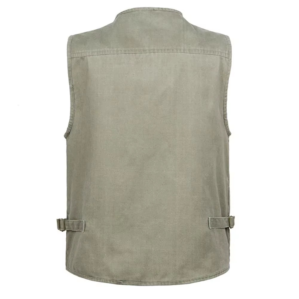 8XL 9XL 10XL New Male Casual Summer Big Size Cotton Sleeveless Vest with Many 16 Pockets Men Multi Pocket Photograph Waistcoat