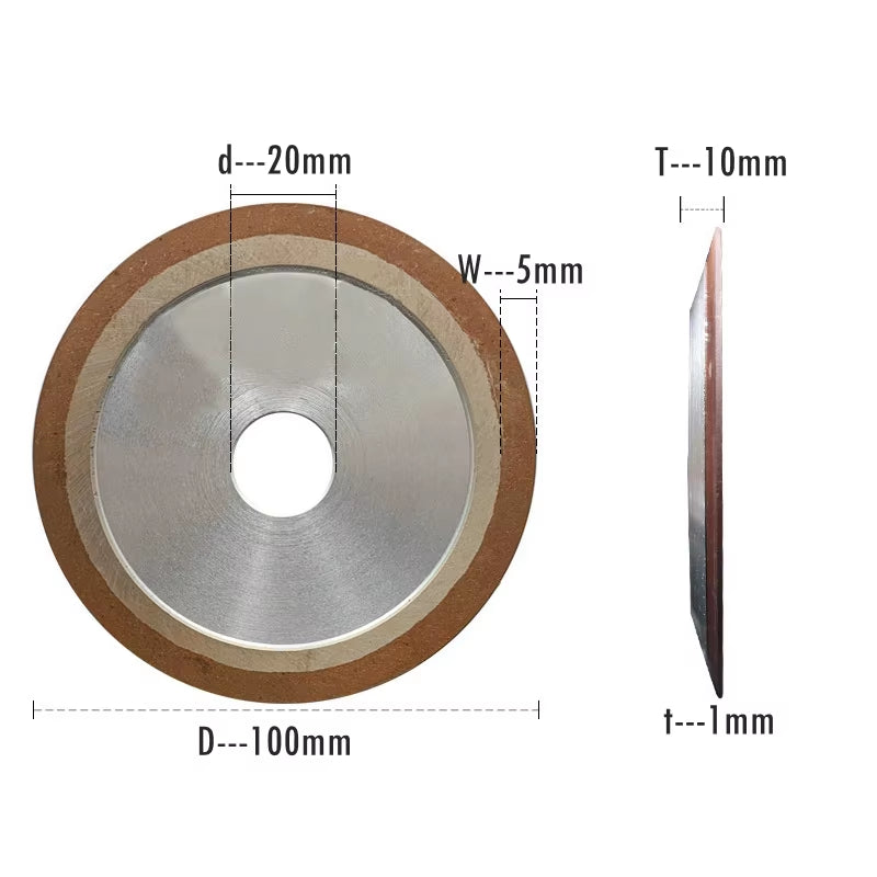 Dia. 75Mm/100Mm/125/150Mm PDX Diamond Grinding Disc Resin Abrasive Cutting Wheel P150 Knife Blade Polishing