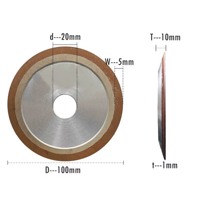 Dia. 75Mm/100Mm/125/150Mm PDX Diamond Grinding Disc Resin Abrasive Cutting Wheel P150 Knife Blade Polishing