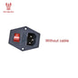 3D Printer Parts 10A 250V Power Switch AC Power Outlet with Red Triple Rocker Switch Fused Module Plug for 3D Printer