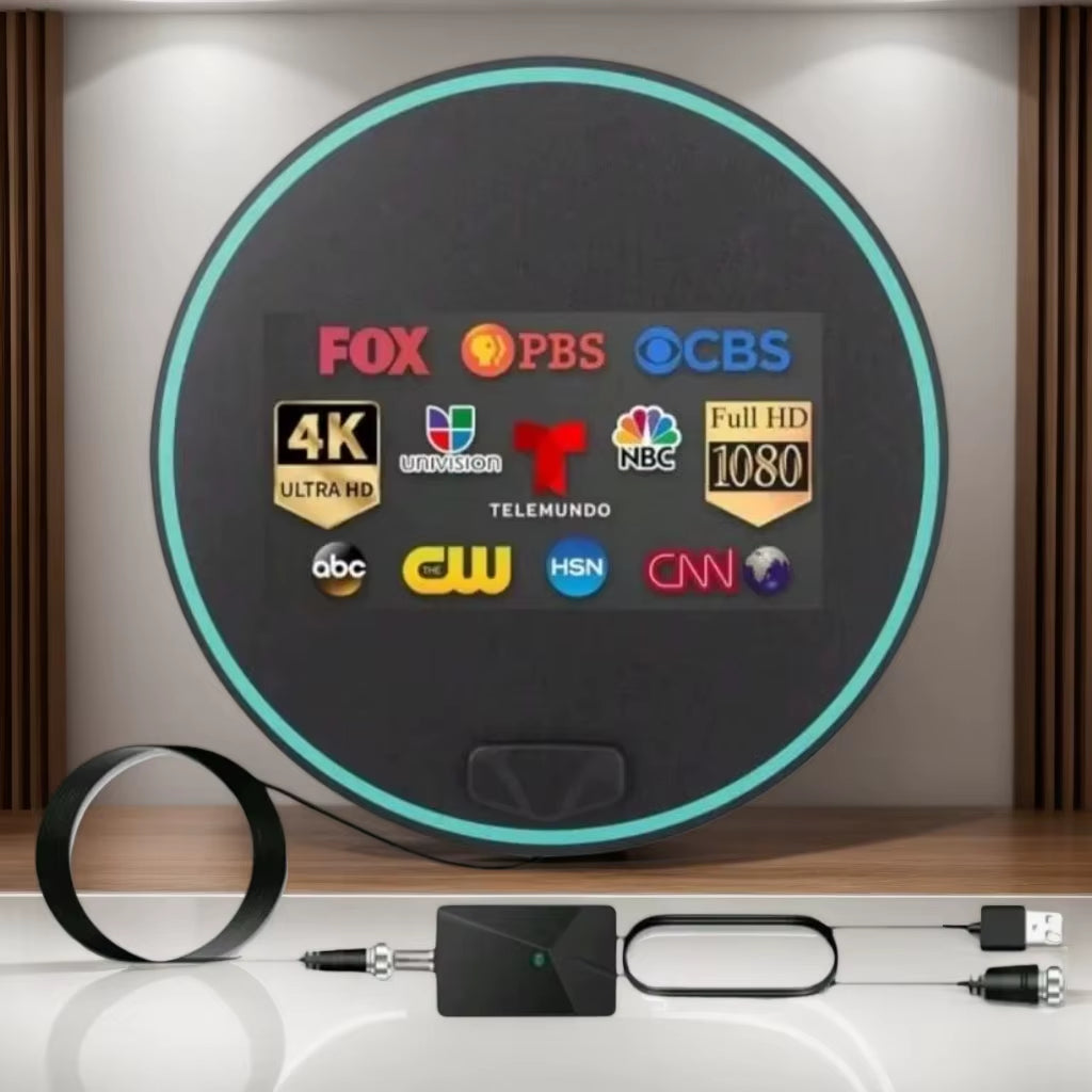 Amplified HD Digital TV Antenna - 200 Miles VHF/UHF High Gain with Booster for Indoor Outdoor Use