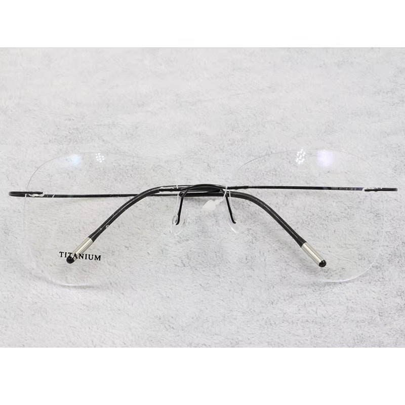 Titanium Rimless Fashion Designer Eyeglasses Optical Glasses Frame Men and Women Eyewear Lightweight Flexible Spectacle