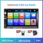 2 Din Car Radio 7" Bluetooth Stereo 2Din Video Multimedia Player Autoradio Touch Screen Auto Radio for Universal VW Kia