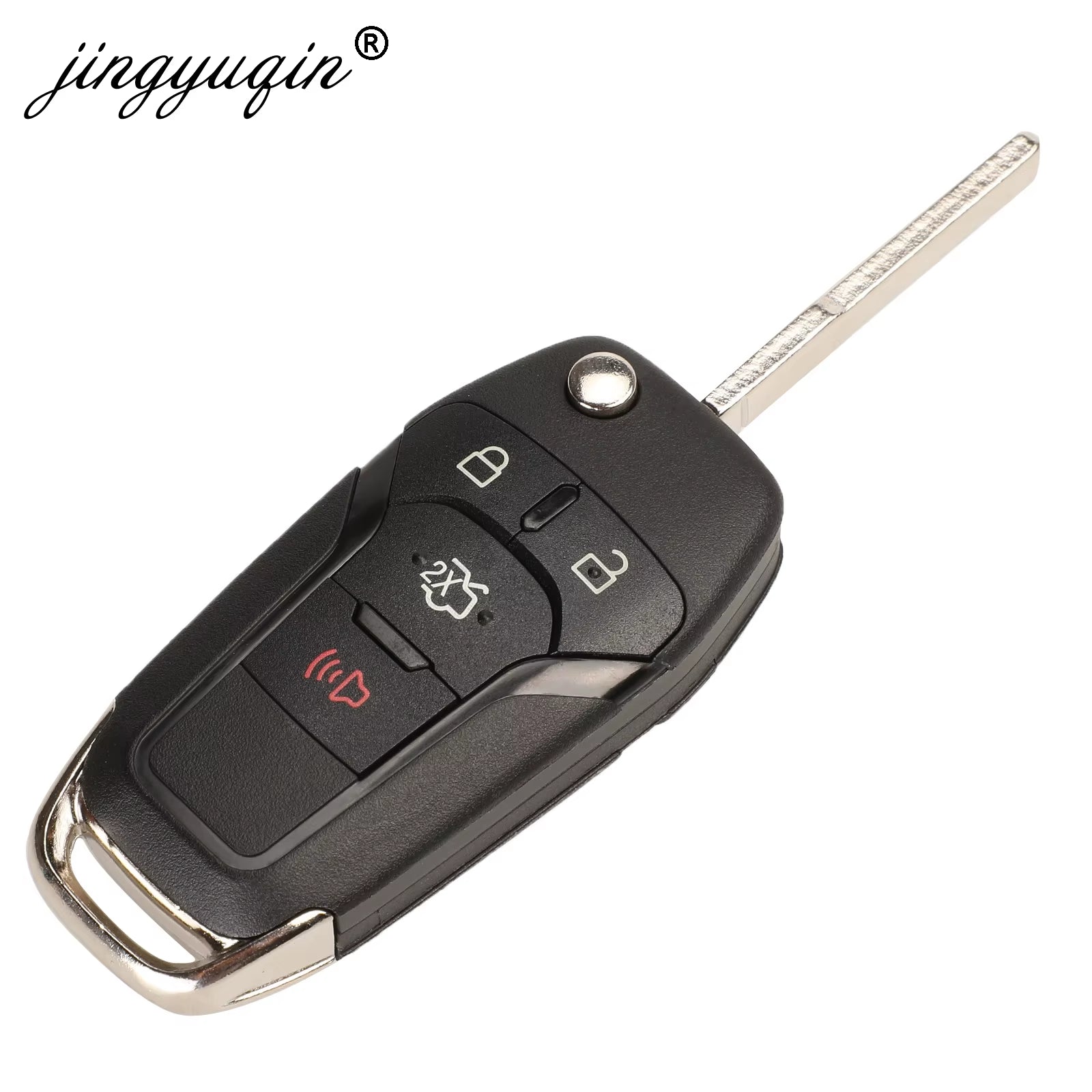 2/3/4 Button Flip Folding Car Key Shell Case for Ford Focus Fusion Mk2 Mk7 Explorer Ranger Uncut Blank HU101 Blade