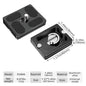 Universal Aluminum Alloy Quick Release Plate Tripod Mount Adapter with 1/4 Screw for Benro Arca Swiss Ball Head and Camera
