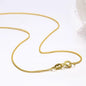 35Cm-80Cm 1Mm Thin 925 Sterling Silver Yellow Gold Colour Curb Chain Choker Necklaces Women Girls Jewelry Kolye Collares Collier
